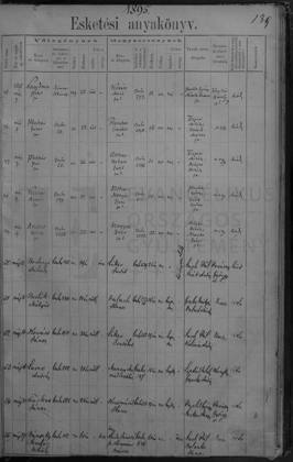 1895 · házassági anyakönyv és hirdetés – az okirat képe