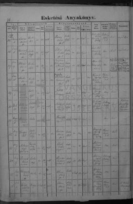 1871 · házassági anyakönyv és hirdetés – az okirat képe