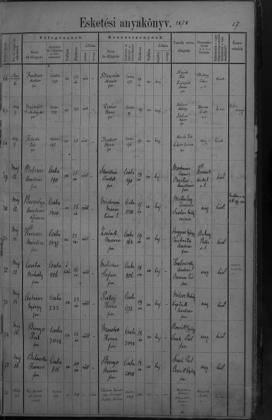 1878 · házassági anyakönyv – az okirat képe