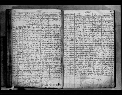 1837 · keresztelési anyakönyv – az okirat képe