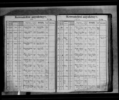 1874 · keresztelési anyakönyv – az okirat képe